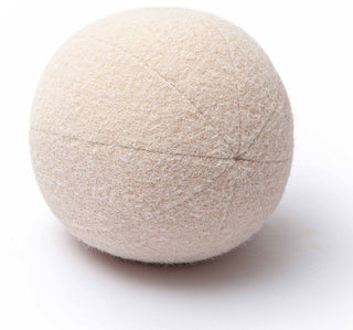 Boba Round Pillow, Rose-Tan Long Mohair, 9"