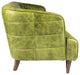 First of A Kind Magdelan Tufted Leather Sofa Jungle Grove Green Leather
