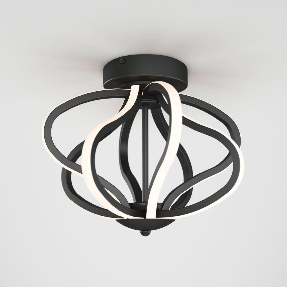 Artika Meridian Ceiling Flushmount Light, Black