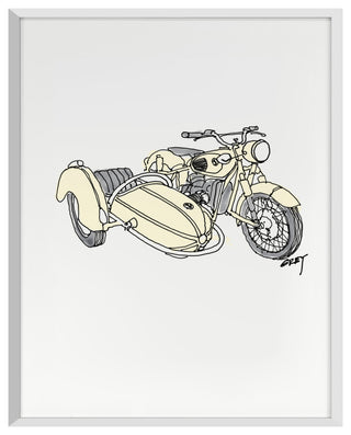 Sidecar Fine Art Print, White, 20"x16"