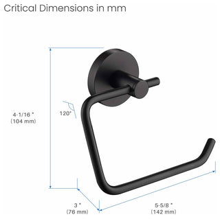 Circular Toilet Paper Holder, Matte Black