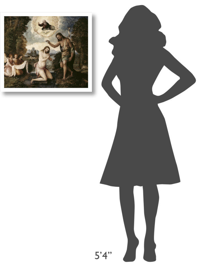 "Baptism of Christ" Digital Paper Print by Paris Bordone, 24"x21"