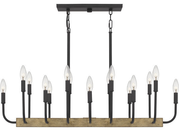 Quoizel COD139MBK 16 Light Island Chandelier, Matte Black Finish