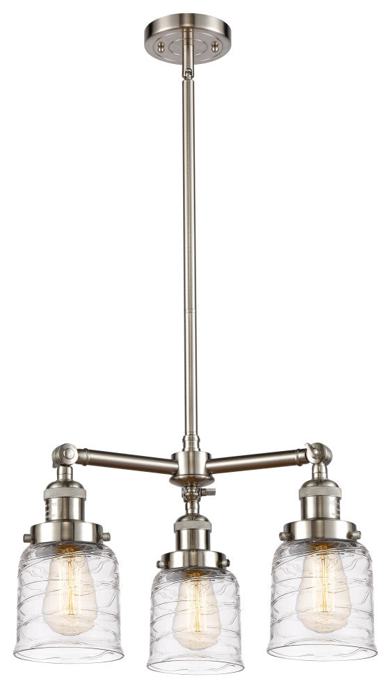INNOVATIONS 207-SN-G513 3-Light Chandelier Brushed Satin Nickel
