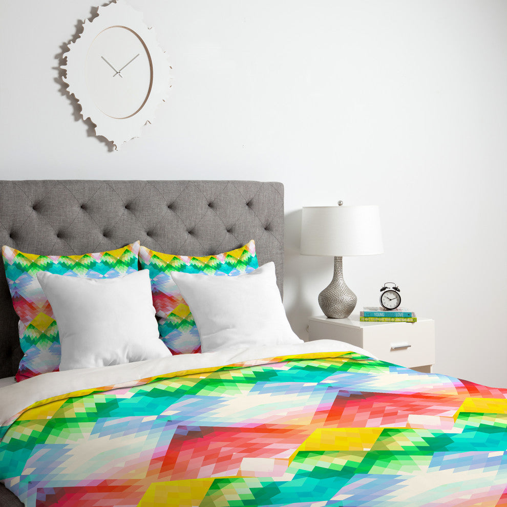 Deny Designs Deniz Ercelebi Crystal Rainbow Duvet Cover - Lightweight