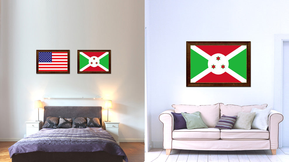 Burundi Country Flag Canvas Print, 15"x21"