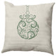 Fancy-Bulb Decorative Throw Pillow, Sage Green, 20"x20"