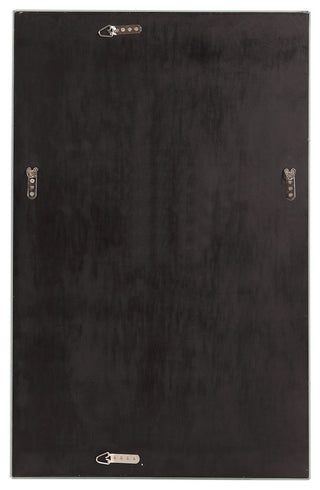 Uttermost Alanna Glass and MDF Wood Frameless Vanity Mirror in Gray