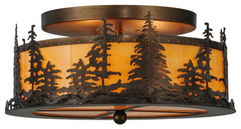 16W Tall Pines Flushmount