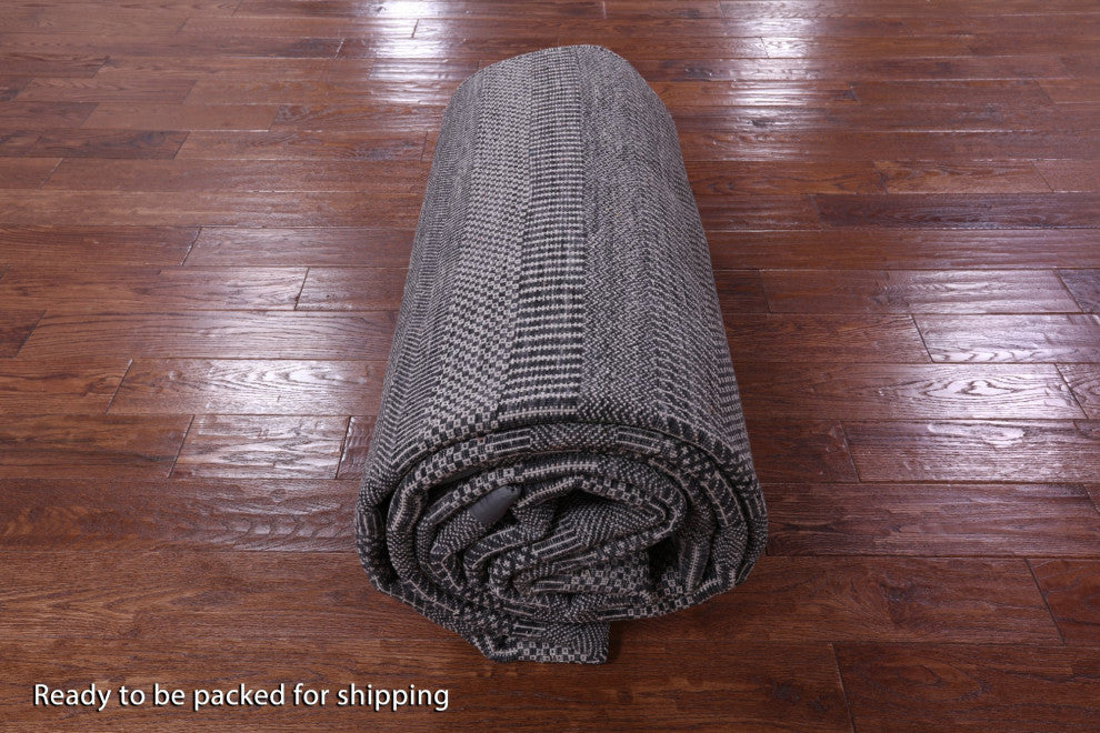 6' 0" X 18' 0" Wool and Silk Hand Knotted Savannah Grass Rug Q11988
