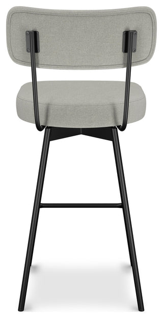 Giselle Swivel Bar Stool, Set of 2, Light Gray