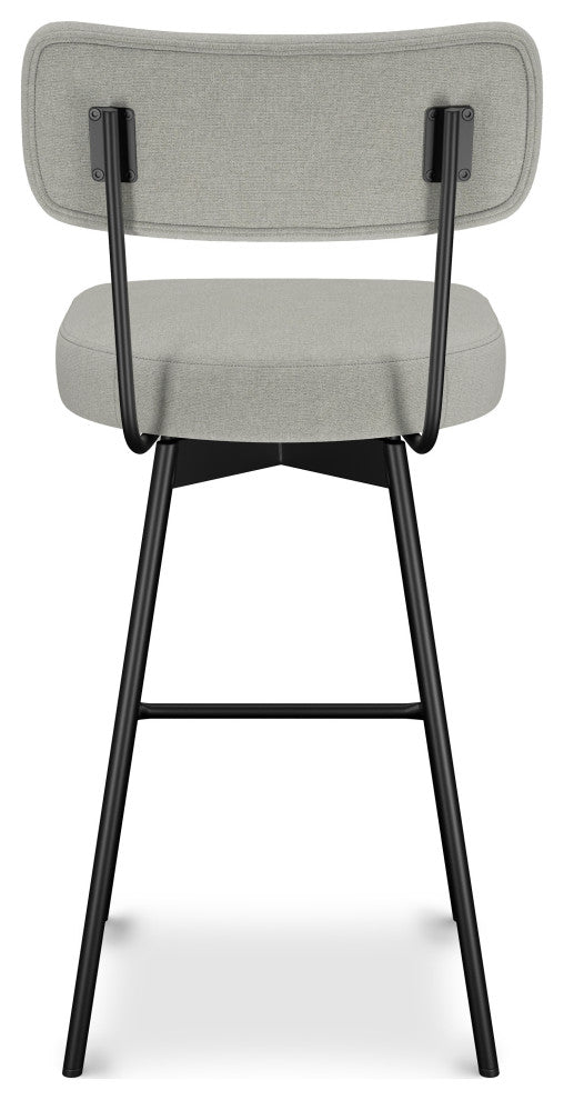 Giselle Swivel Bar Stool, Set of 2, Light Gray