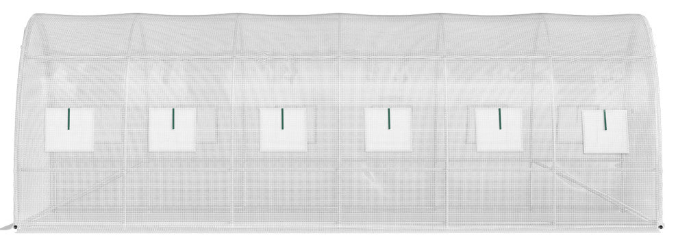 VEVOR Walk-in Tunnel Greenhouse Galvanized Frame & Waterproof Cover 20x10x7 ft