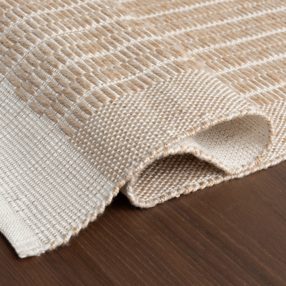 Nuloom Erina Striped Outdoor Rug, Beige 9' x 12'