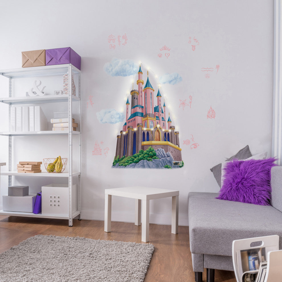 Disney Princess Castle XL Giant Wall Decals with String Lights