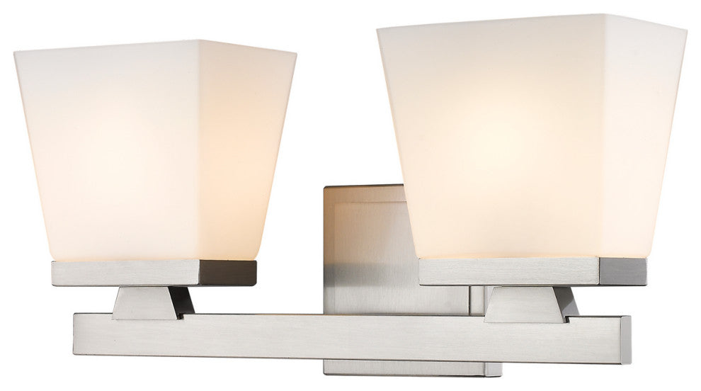 Zlite 1937-2V-BN 2-Light Vanity, Etched Opal