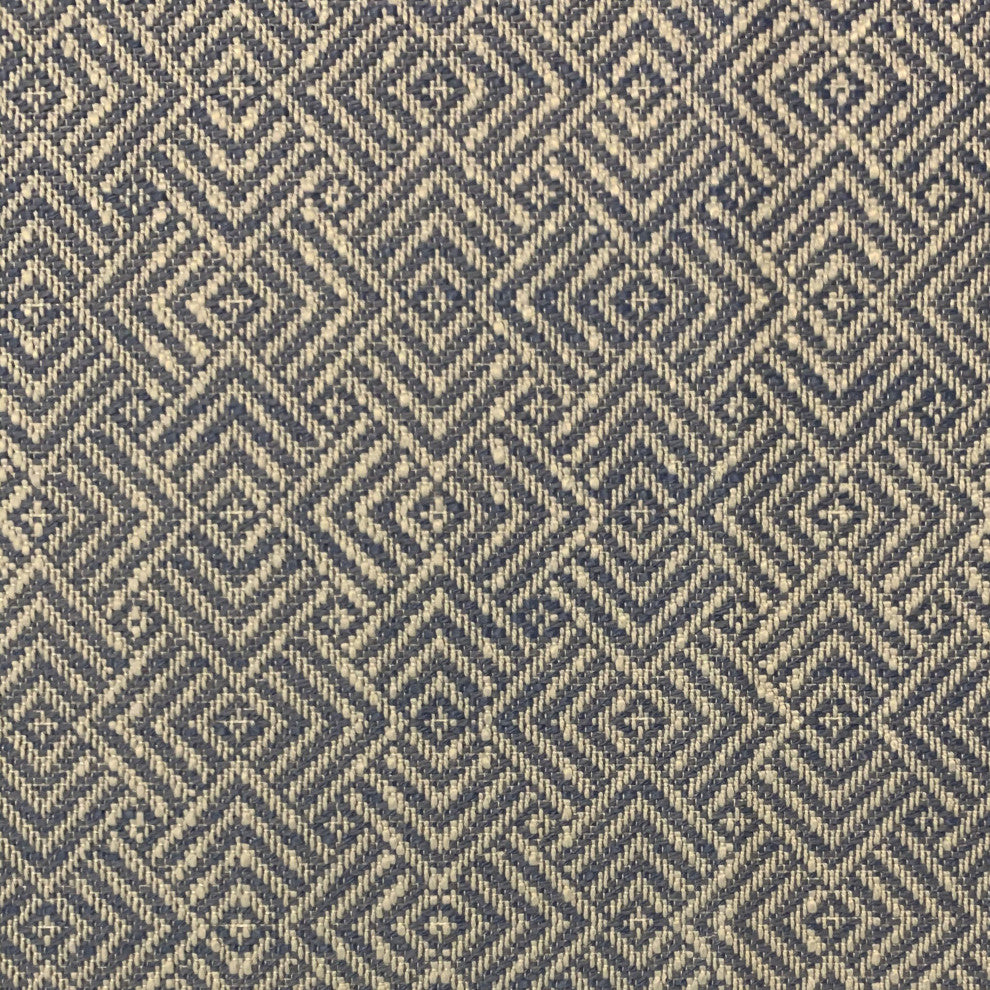 Plutus Blue Hidden Maze Plaid Luxury Throw Pillow, 12"x20"