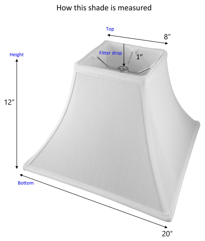 Talin Square Bell Lampshade, 20"x8"x12"