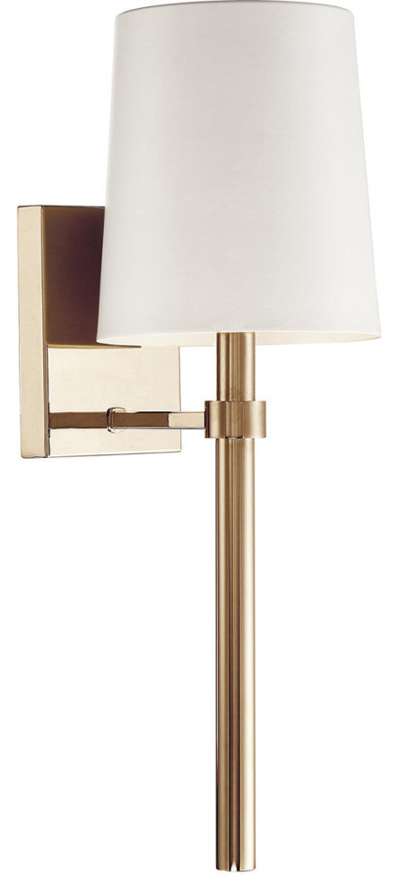 Crystorama BRO-451-VG, 1-Light Wall Mount, Vibrant Gold