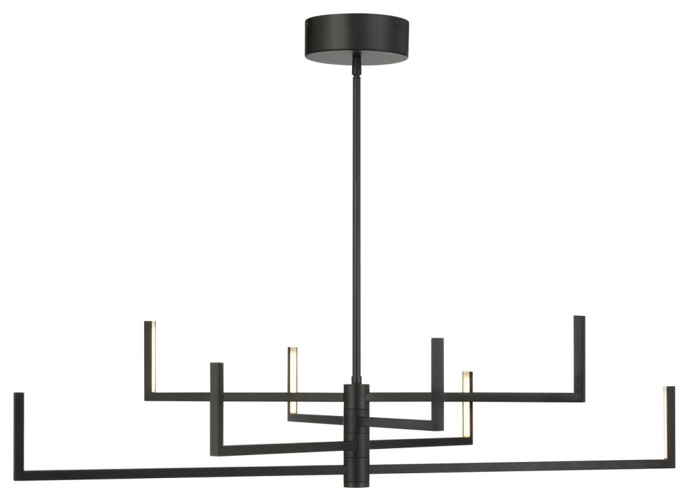 George Kovacs Articular LED Chandelier, Coal