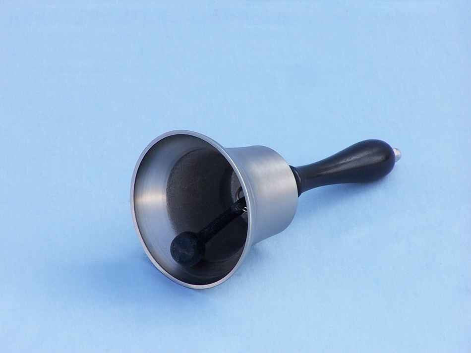 Hand Bell, Brushed Nickel, 9"