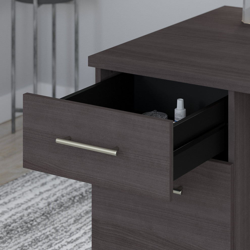 Bush Furniture Somerset 72" Office Desk With Hutch, Storm Gray