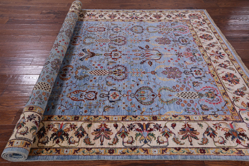 6' 10" X 9' 10" Handmade Persian Tabriz Wool Rug Q7558