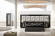 Md Karen 28 Special Headboard Bedroom Set, Glossy Gray, King