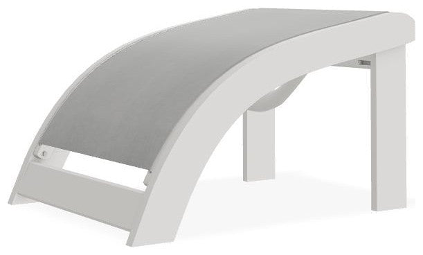 Adirondack Sling Outdoor Ottoman, Alloy/Snow
