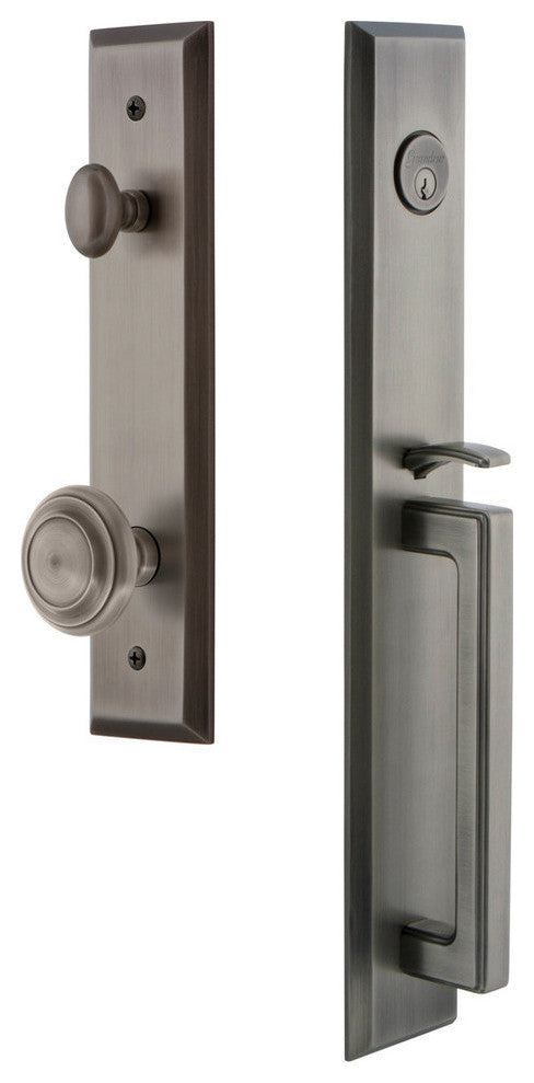 Fifth Avenue 1-Piece Dummy Handleset, D Grip and Circulaire Knob, 849422