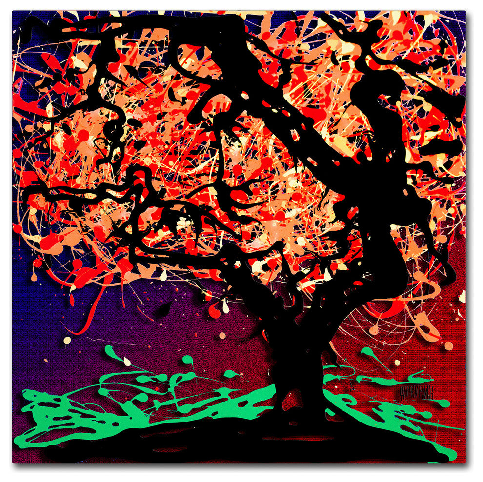 'Fall Red Tree' Canvas Art by Roderick Stevens