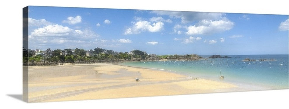 "Saint Lunaire Beach" Wrapped Canvas Art Print, 60"x20"x1.5"