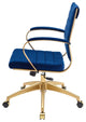 Computer Work Desk Chair, Velvet, Blue Navy, Modern, Home Business Office