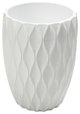 Wave, White, Waste Basket