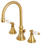 Kingston Brass Widespread Bathroom Faucet, Brushed Brass