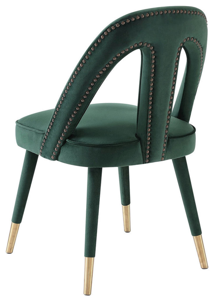 TOV Furniture Petra Forest Green Velvet Side Chair
