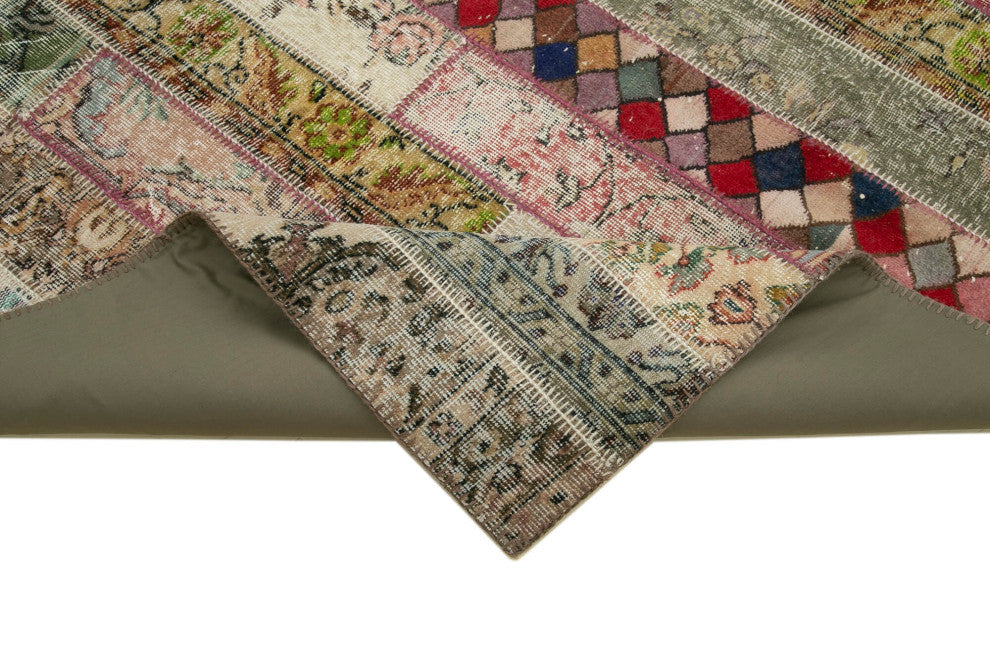 Rug N Carpet - Handmade Oriental 6' 8" x 10' 0" Boho Patchwork Area Rug