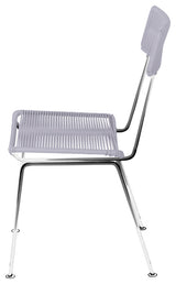 Hapi Indoor/Outdoor Handmade Dining Chair, Clear on Chrome