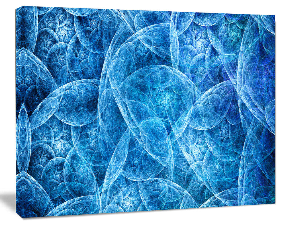 Dark Blue Fractal Dramatic Clouds, Abstract Canvas Art Print, 60x40