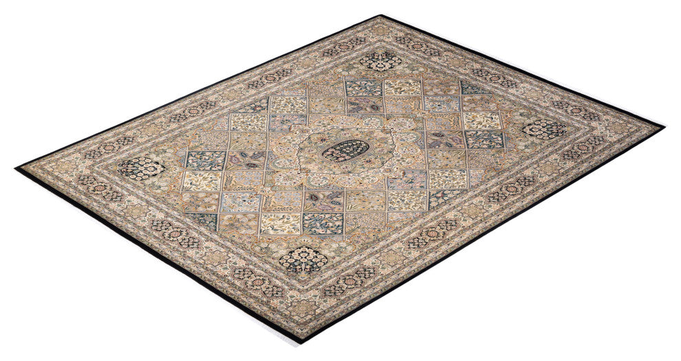 Ngwesaung One-of-a-Kind Hand-Knotted Area Rug Black, 8'2"x10'6"