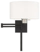 Livex Lighting Black 1-Light Swing Arm Wall Lamp