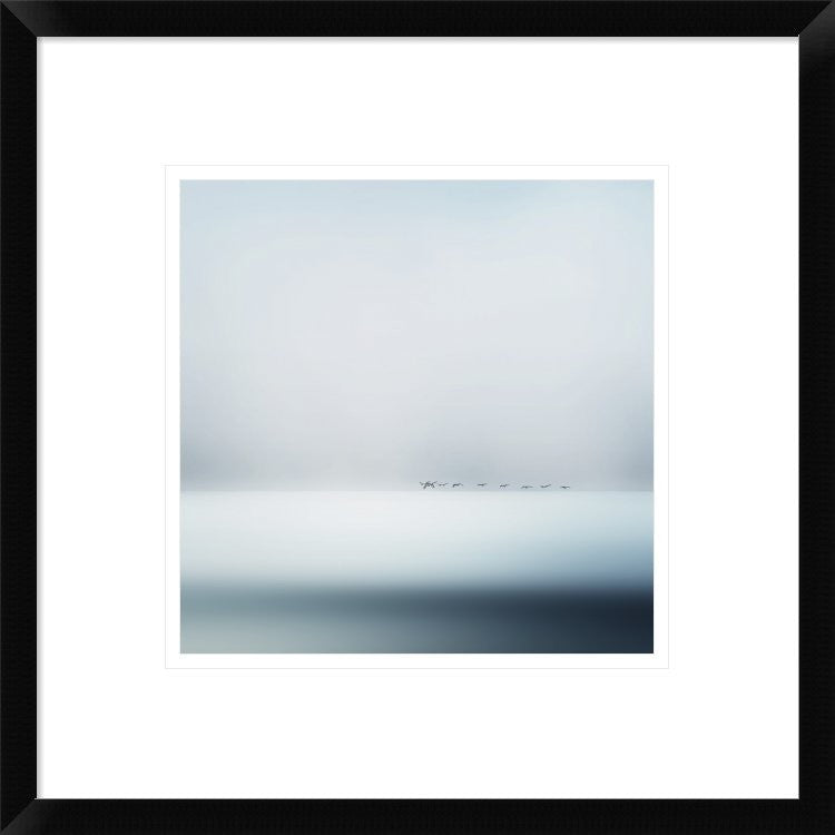 "Wild Geese" Framed Digital Print by Piet Flour, 18"x18"