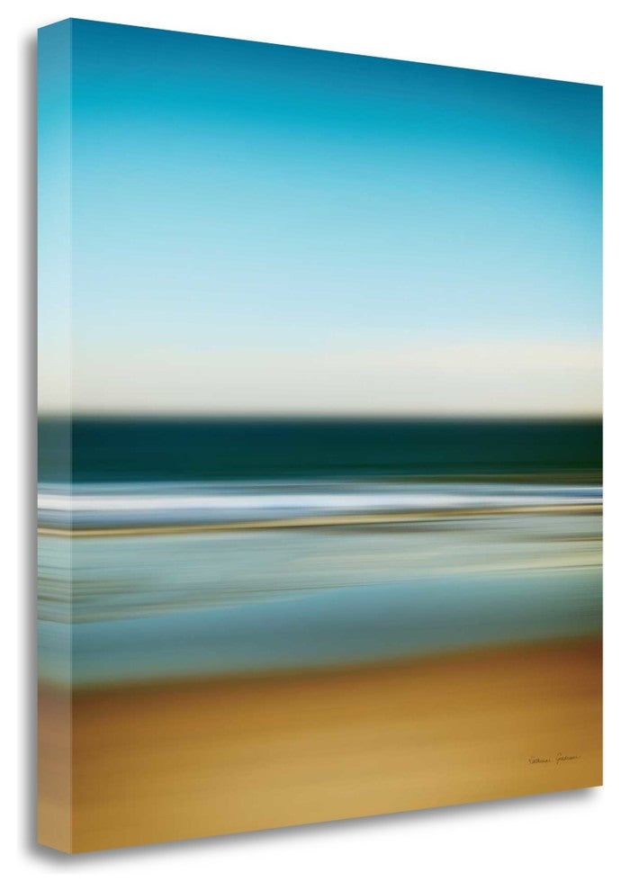"Sea Stripes I" By Katherine Gendreau, Giclee Print on Gallery Wrap Canvas