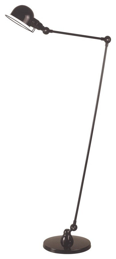 Elegant Lighting Vintage Task Floor Lamp, 25.5"x9.5"x53", Black