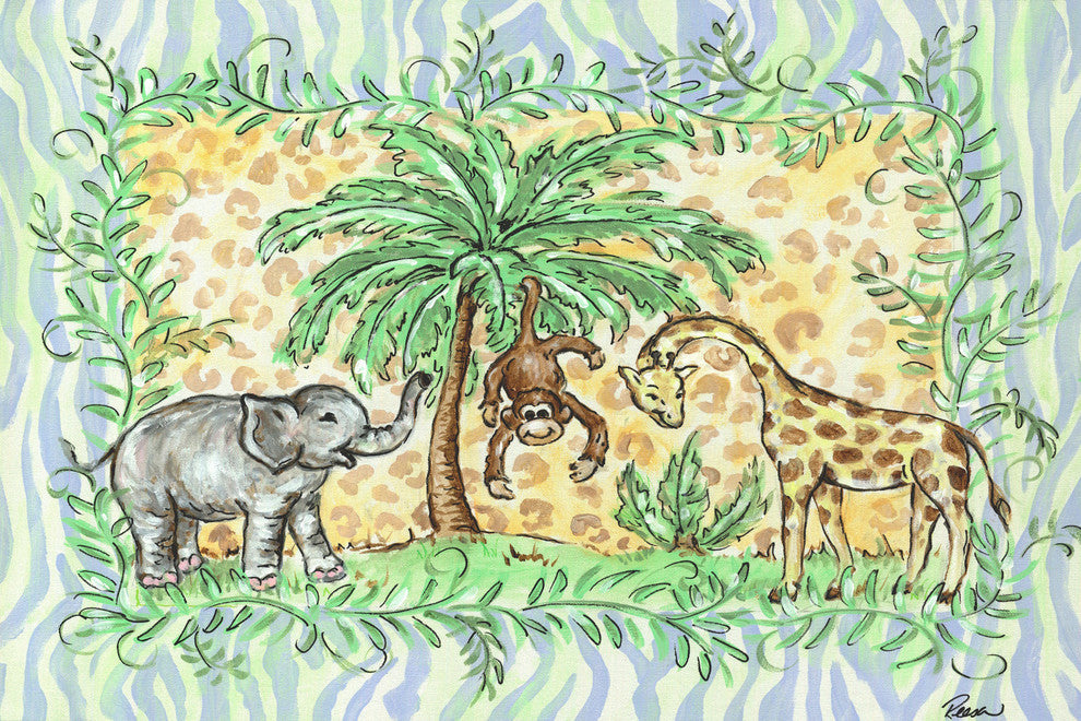 Marmont Hill, "Jungle" by Reesa Qualia Painting Print on Wrapped Canvas, 60x40