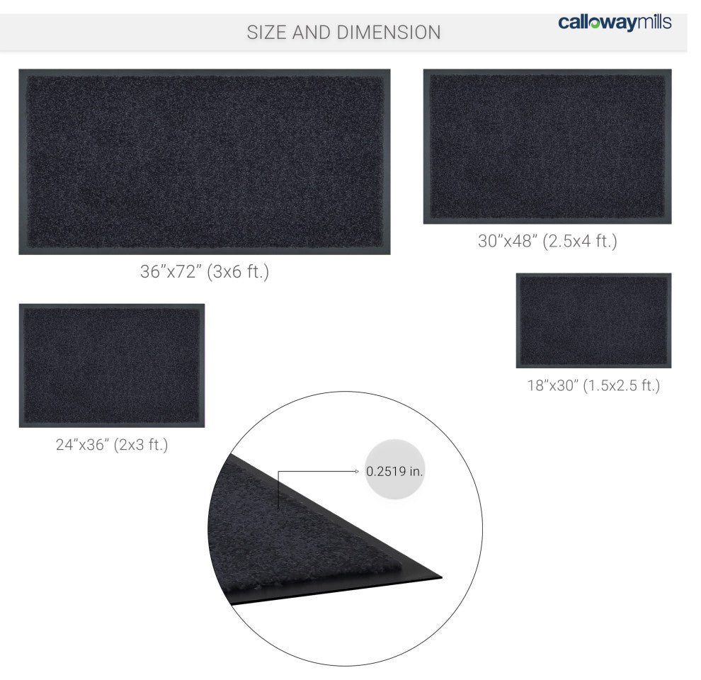 Calloway Mills Charcoal Summit Mat, 30"x48"