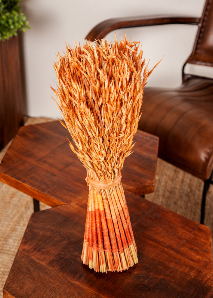 Set of 4 Natural 17" Neck-Tied Standing Bunch of Decorative Foliage