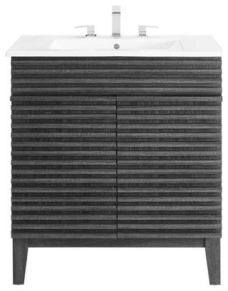 Render 30" Bathroom Vanity Cabinet, Charcaol White