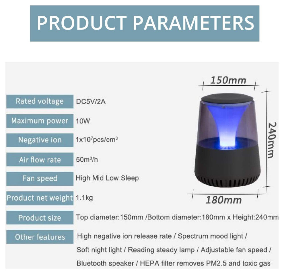Smart Bluetooth Speaker Air Purifier