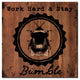 Ready2HangArt Farmhouse 'Bumble' Wrapped Canvas Animal Textual Wall Art, 40"x40"